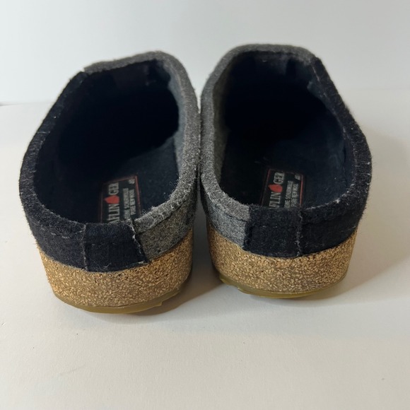 Womens Haflinger Magic Felted Wool Cork Clogs Gray Black Swirl Design 40EU 9US - Picture 4 of 8